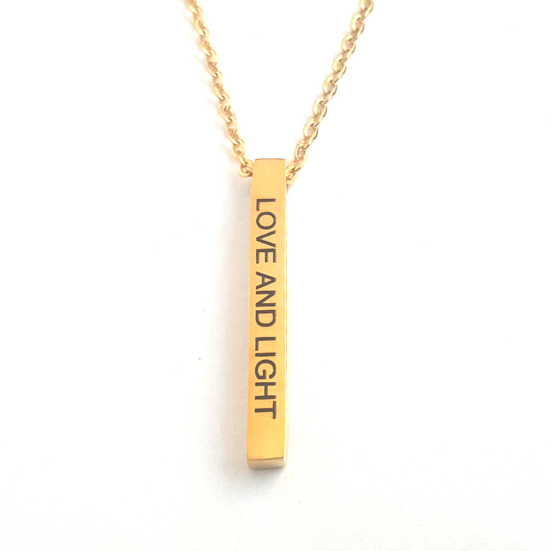 Quote Ketting 'LOVE AND LIGHT'