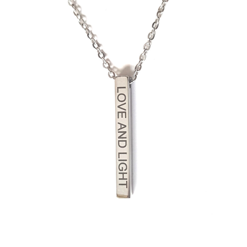 Quote Ketting 'LOVE AND LIGHT'