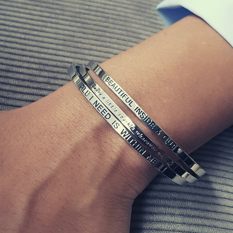 Edelstalen Armband 'BEAUTIFUL INSIDE & OUT'