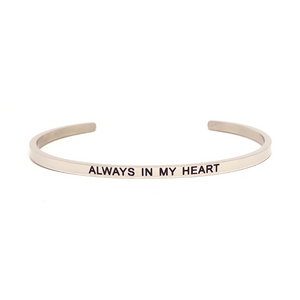 Edelstalen Armband 'ALWAYS IN MY HEART'