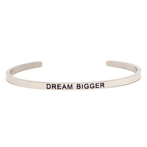 Edelstalen Armband 'DREAM BIGGER'