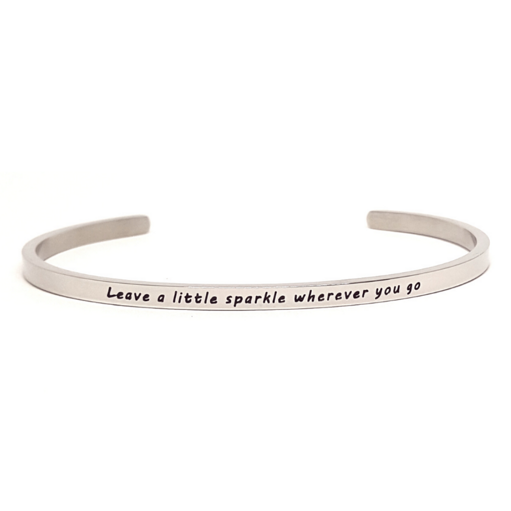 Edelstalen Armband 'Leave a little sparkle..'