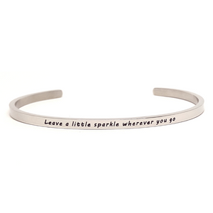 Edelstalen Armband 'Leave a little sparkle..'