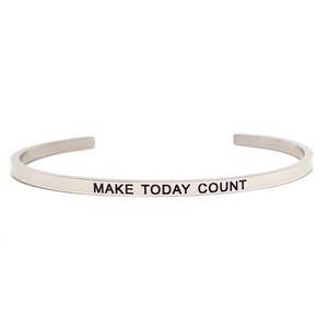 Edelstalen Armband 'MAKE TODAY COUNT'