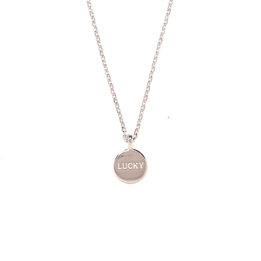 Zilveren Minimalistische Ketting 'LUCKY'