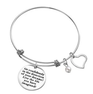 Bedelarmband 'Live the life you have imagined'