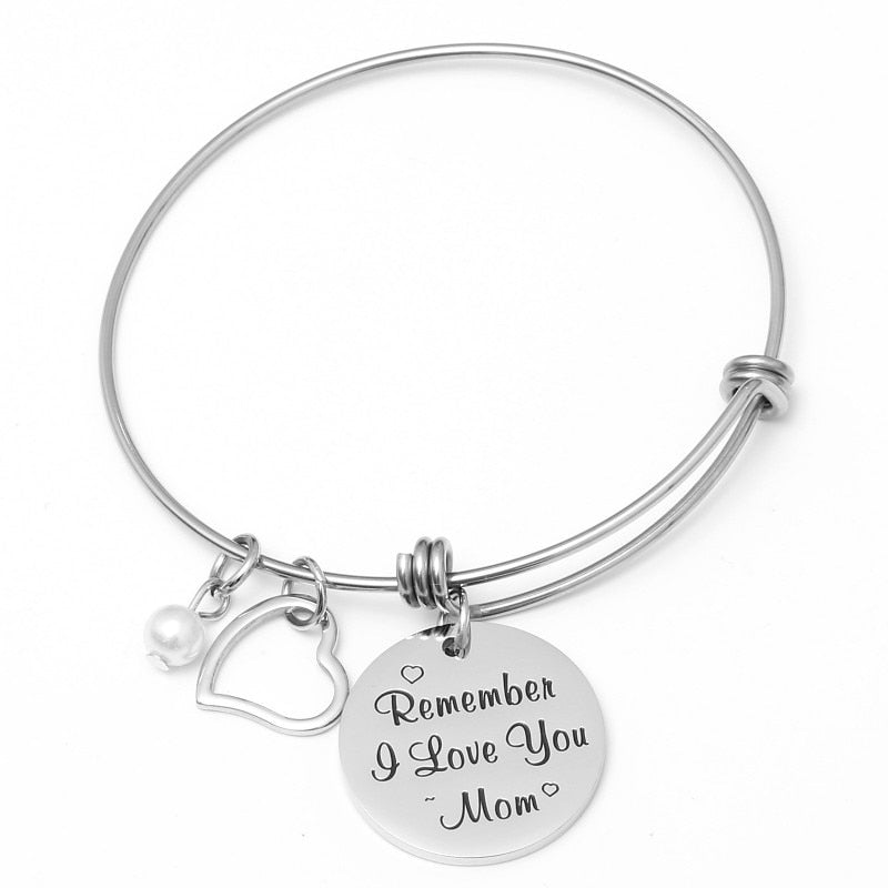 Bedelarmband 'Remember I Love You Mom'