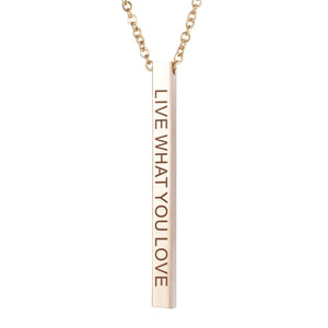 Quote Ketting 'LIVE WHAT YOU LOVE'