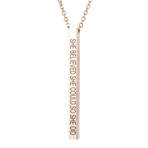 Quote Ketting 'SHE BELIEVED SHE COULD'