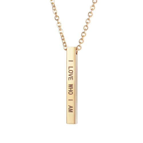 Quote Ketting 'I LOVE WHO I AM'