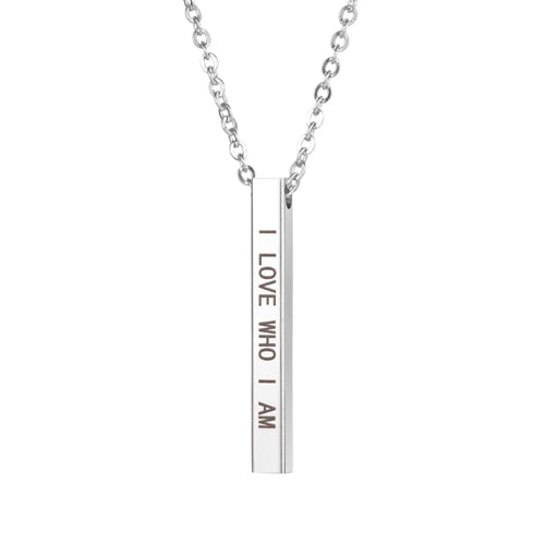 Quote Ketting 'I LOVE WHO I AM'