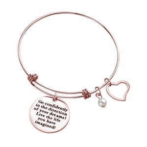 Bedelarmband 'Live the life you have imagined'